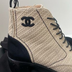 Chanel Lace-Up Booties
